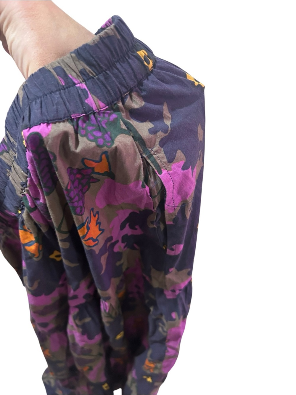 Oliphant NWT Suzani Tiered Floral Maxi Skirt Purple Navy Boho Sz M $258 - Picture 6 of 8
